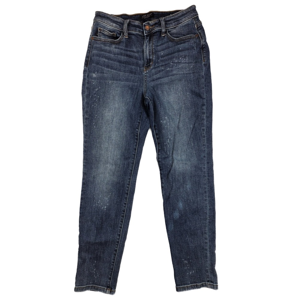 Judy Blue Margot High Rise Bleach Splash Boyfriend Jeans‎ Women's Size 7/28